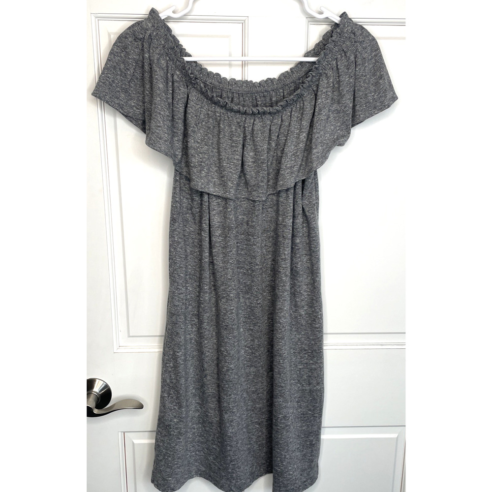 Current/Elliott Women's The Ruffle Dress Sz 2 (S) Off-the-Shoulder Dress Modern